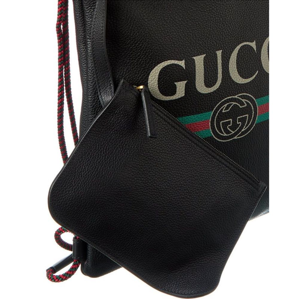 Gucci Drawstring Leather Backpack - Picture 4 of 4